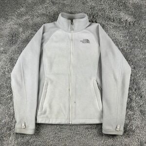 The North Face Fleece Jacket Womens Small Grey Full Zip Mock Neck Gorpcore Coat